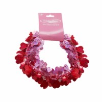 Holiday Home Wire Heart Garland - Red / Pink Perspective: Main