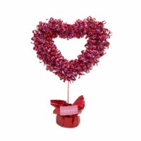 Holiday Home Metallic Heart Tree - Red/Pink Perspective: Main