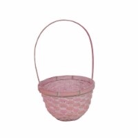 Holiday Home Rounded Bottom Easter Basket - Pink Perspective: Main