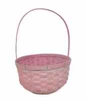 Holiday Home Rounded Bottom Easter Basket - Pink Perspective: Main