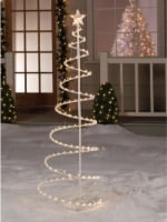 Holiday Home® Spiral Tree with Clear Lights - White Perspective: Main