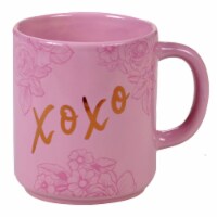 Holiday Home XOXO Iridescent Embossed Ceramic Can Mug - Pink Perspective: Main