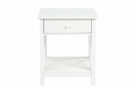 Everyday Living Frame White End Table with Drawer