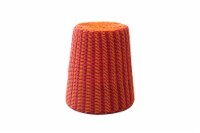 HD Designs Outdoors Cadiz Wicker Stool - Red/Orange Perspective: Main