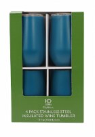 HD Designs Outdoors® Stainless Steel Insulated Wine Tumblers - 4 Pack - Matte Deep Lake Perspective: Main
