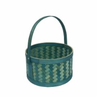 Holiday Home 2-Tone Weave Easter Basket - Blue Perspective: Main