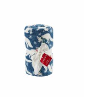 Holiday Home™ Winter Foxes Throw Blanket - Copen Blue Perspective: Main
