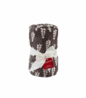 Holiday Home® Noble Firs Microplush Throw Blanket - Sleet Perspective: Main