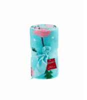 Holiday Home™ Wish Upon a Flamingo Throw Blanket - Blue Radiance Perspective: Main