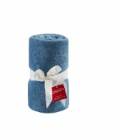 Holiday Home® Microplush Throw Blanket - Solid Blue Perspective: Main