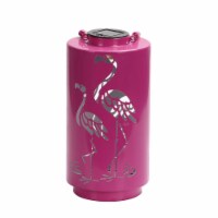 HD Designs Outdoors Flamingo Metal Solar Lantern - Pink Perspective: Main