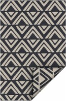 HD Designs Outdoors Geometric Diamond Shipper Area Rug - Black/Beige Perspective: Main