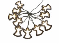 Holiday Home 10 LED Wood Angel String Lights Perspective: Main