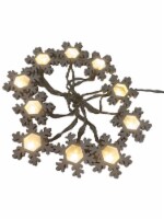 Holiday Home 10 LED Wood Snowflake String Lights Perspective: Main