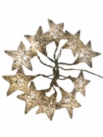 Holiday Home 10 LED Star String Lights - Silver Perspective: Main