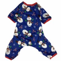 Holiday Home Small Snowman Pet Pajamas - Blue Perspective: Main