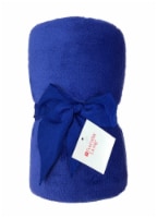 Everyday Living® Microplush Throw Blanket - Royal Blue Perspective: Main