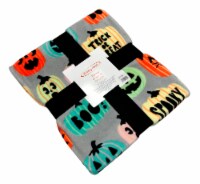 Holiday Home™ Pumpkins Microplush Throw Perspective: Main