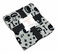 Holiday Home™ Halloween Throw Microplush Blanket - Black/White Perspective: Main