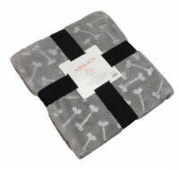 Holiday Home® Embossed Bones Microplush Throw - Alloy Perspective: Main
