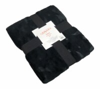 Holiday Home® Embossed Bats Microplush Throw - Jet Black Perspective: Main