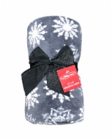 Holiday Home® Nordic Flurries Microplush Throw - Blackened Pearl Perspective: Main