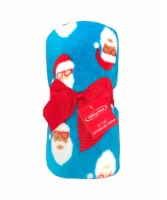 Holiday Home Santas Throw - Peacock Blue Perspective: Main