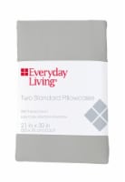 Everyday Living® 200 Thread Count Cotton/Polyester Pillow Case - Quiet Gray