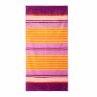HD Designs Outdoors Wild Striped Beach Towel - Violet Perspective: Main