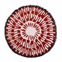HD Designs Outdoors Round Print Beach Towel - Radiant Suns Perspective: Main