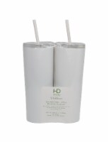 HD Designs Outdoors® Stainless Steel Matte Beverage Tumblers - Bright White - 2 Pack Perspective: Main