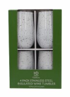 HD Designs Outdoors® Thermal Wine Tumblers - 4 Pack - White Speck Perspective: Main
