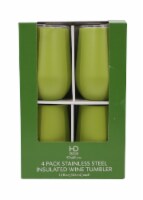 HD Designs Outdoors Thermal Wine Tumblers - 4 Pack - Matte Dark Citron Perspective: Main