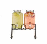 HD Designs Outdoors Yorkshire Double Beverage Dispenser with Stand - Clear / Black Perspective: Main