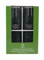 HD Designs Outdoors® Thermal Wine Tumblers - All Black Speck Perspective: Main