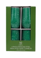 HD Designs Outdoors® Stainless Steel Insulated Wine Tumbler - 4 Pack - Parakeet Speck Perspective: Main