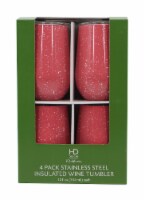 HD Designs Outdoors Stainless Steel Insulated Wine Tumbler - 4 Pack - Pink Lemonade Speck Perspective: Main