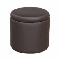 HD Designs Round Brown Storage Ottoman Perspective: Main