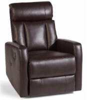 Preston Brown Faux Leather Recliner Perspective: Main