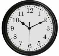 Everyday Living Basic Black 8x8 Wall Clock