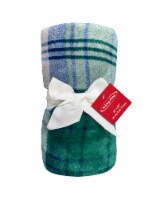 Holiday Home Rolled Throw Hemlock - Plaid Perspective: Main