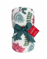 Holiday Home Rolled Throw with Foliage Pattern Perspective: Main
