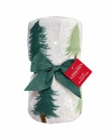 Holiday Home® Christmas Trees Rolled Throw Perspective: Main