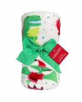 Holiday Home Rolled Throw with Dinosaur Pattern Perspective: Main