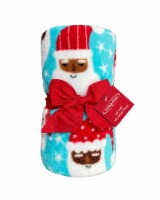 Holiday Home® Sparkle Santa Rolled Throw Perspective: Main
