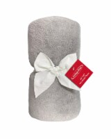 Holiday Home® Solid Gray Rolled Throw Perspective: Main