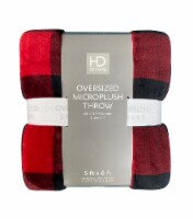 HD Designs® Buffalo Ridge Plaid Oversized Throw - Red Perspective: Main