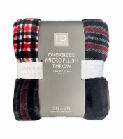 HD Designs® Gather Plaid Oversized Throw - Black Perspective: Main