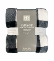 HD Designs® Buffalo Ridge Plaid Oversized Throw - Black Perspective: Main