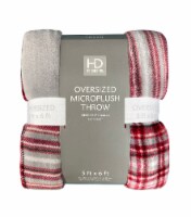HD Designs® Gather Plaid Oversized Throw - Gray Perspective: Main
